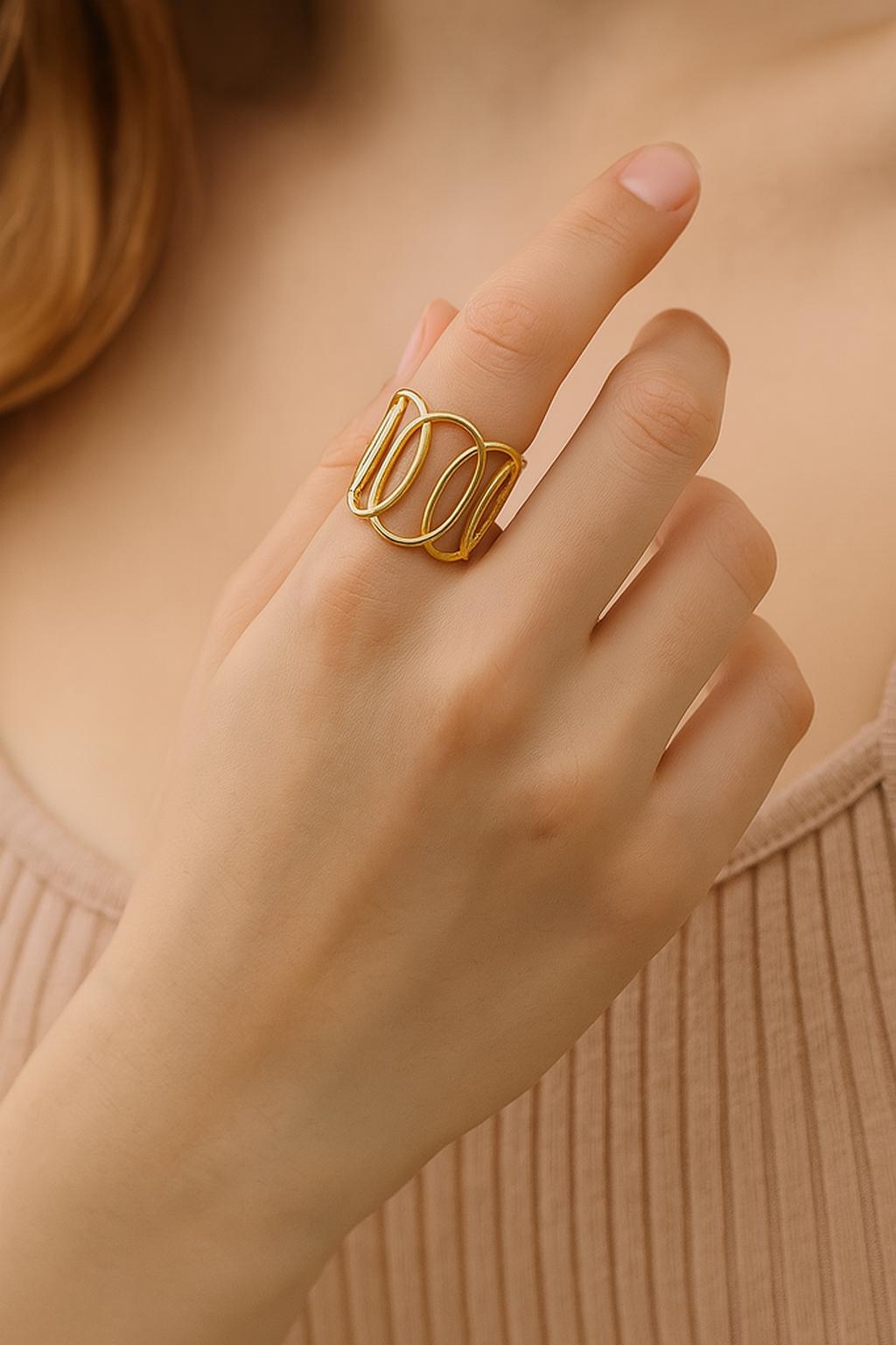 Golden Orbit Ring