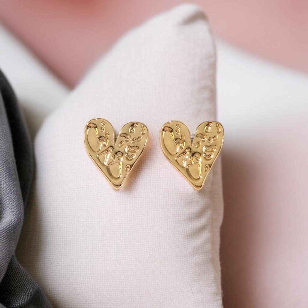 Molten Love Heart Studs