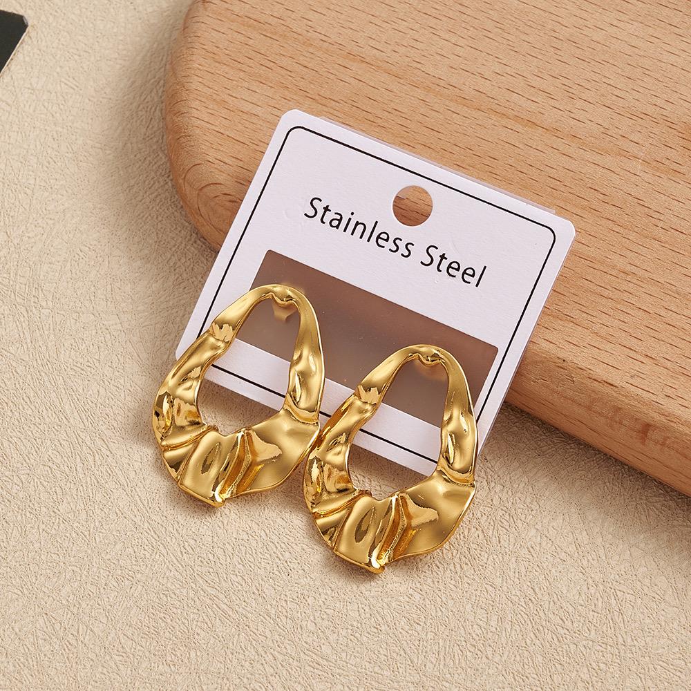 Golden Wave Hoop Earrings