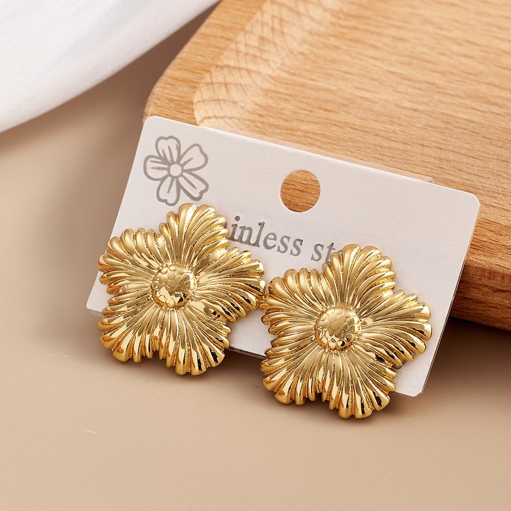 Golden Bloom Statement Earrings