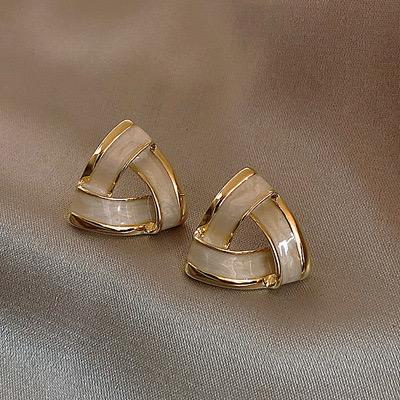 Ivory Triad Stud Earrings