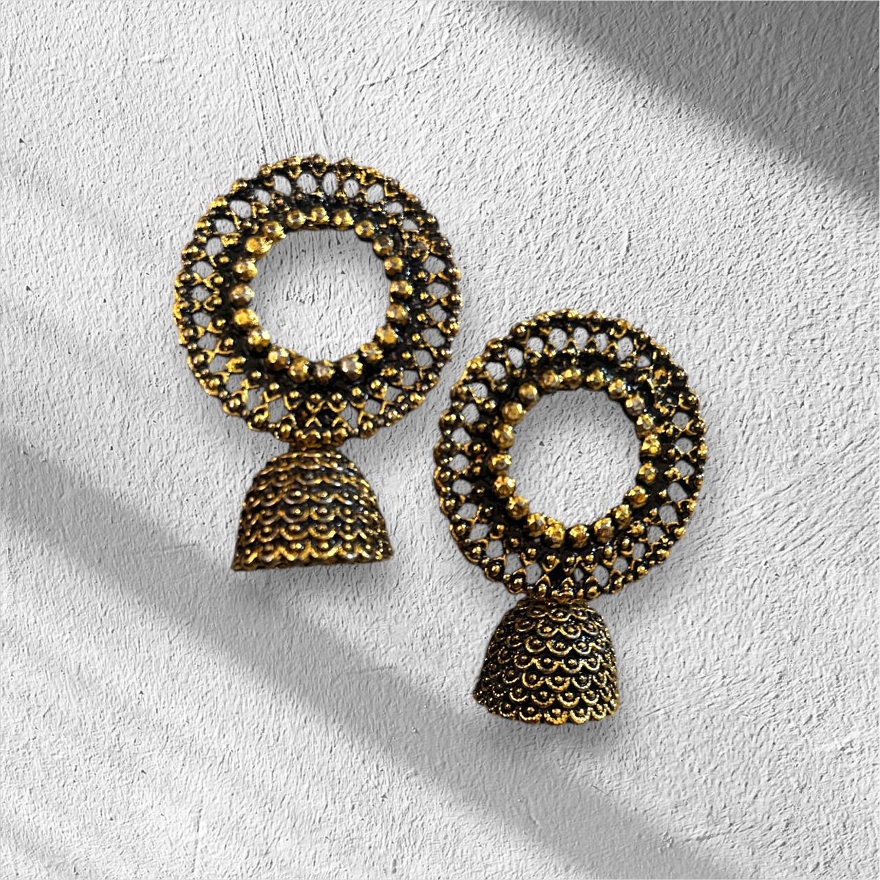 Antique Halo Dome Jhumkas