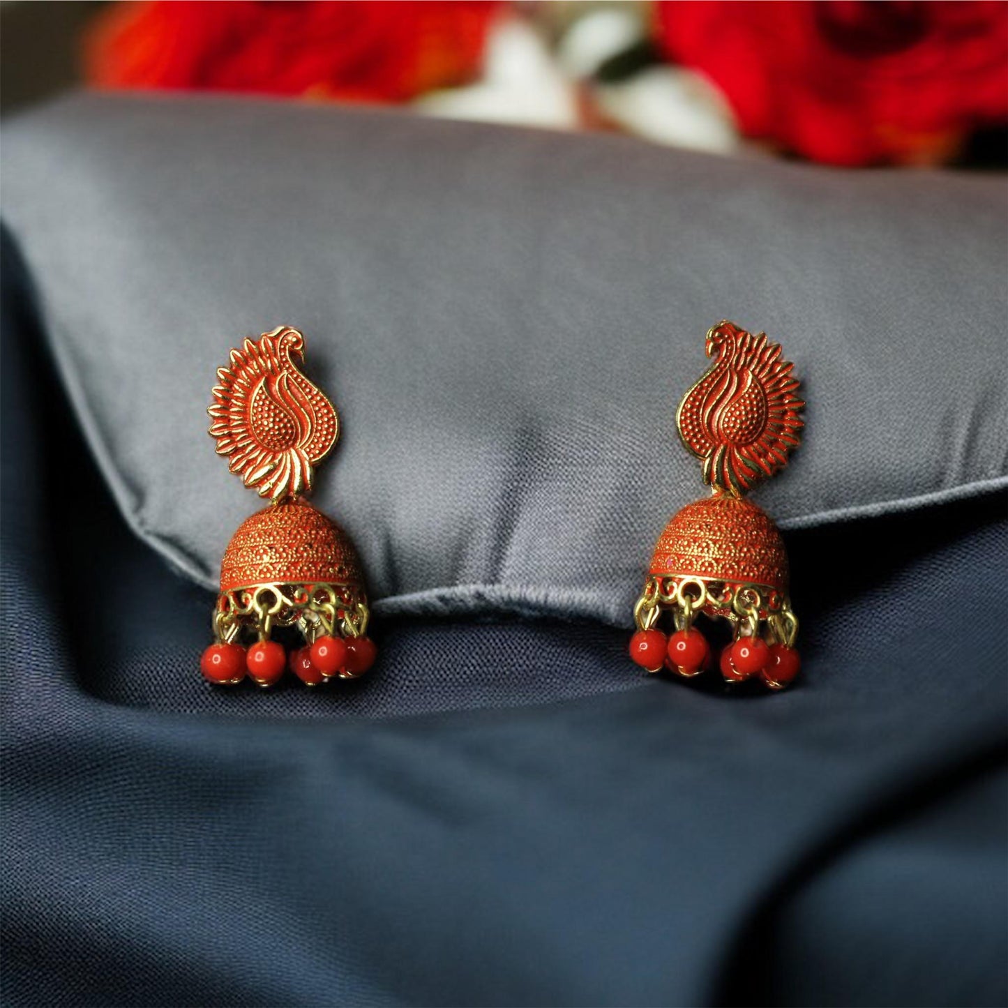 Mayura Noir Jhumkas
