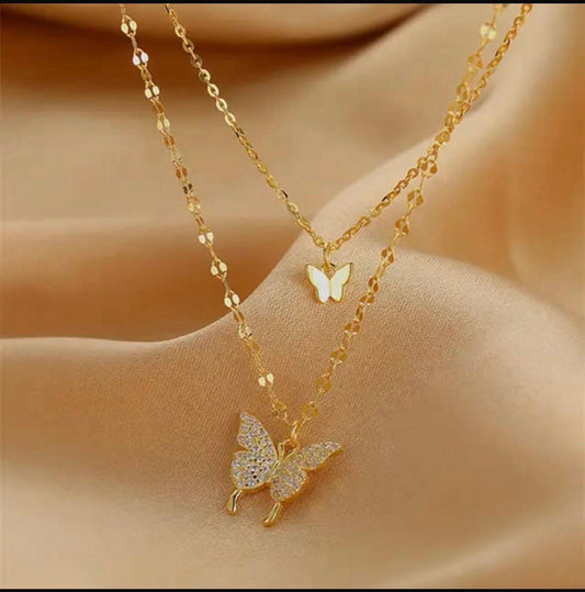 Butterfly Layered Necklace