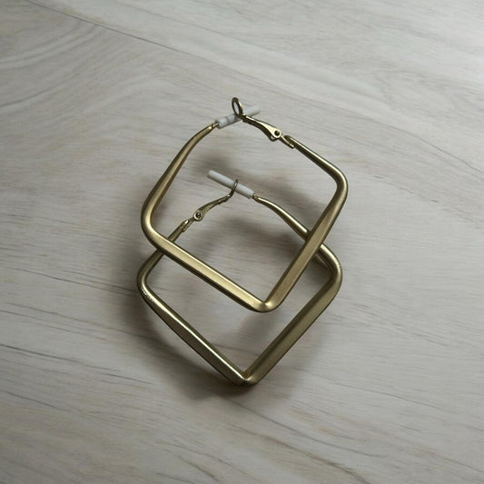 Geometric Square Hoop Earrings