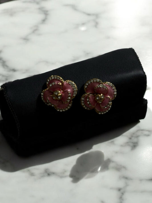 Vintage Rose Stud Earrings