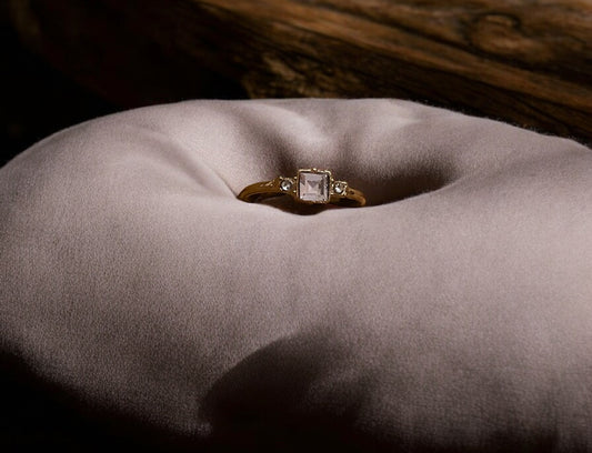 Elegant Princess-Cut Diamond Ring