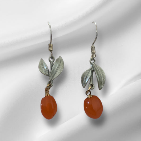 Olive Branch Drop Earrings