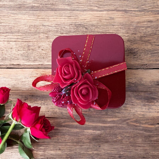 Elegant Red Rose Gift Box