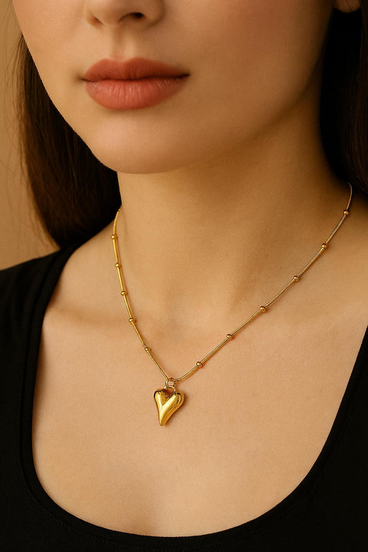 Golden Embrace Heart Pendant