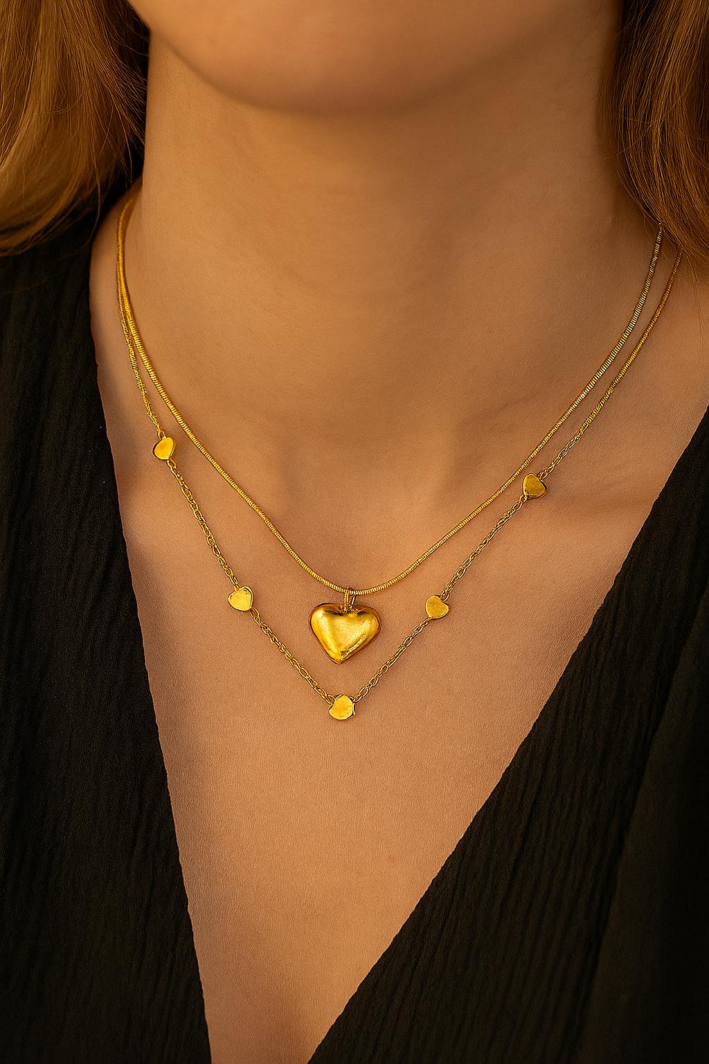 Twin Heart Harmony Necklace