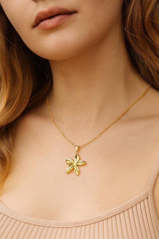 Golden Petal Bloom Pendant