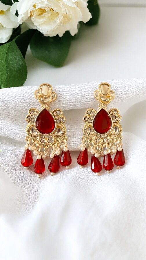 Scarlet Royale Drop Jhumkas