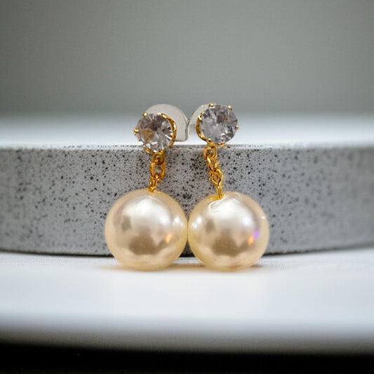 Crystal Pearl Drop Earrings