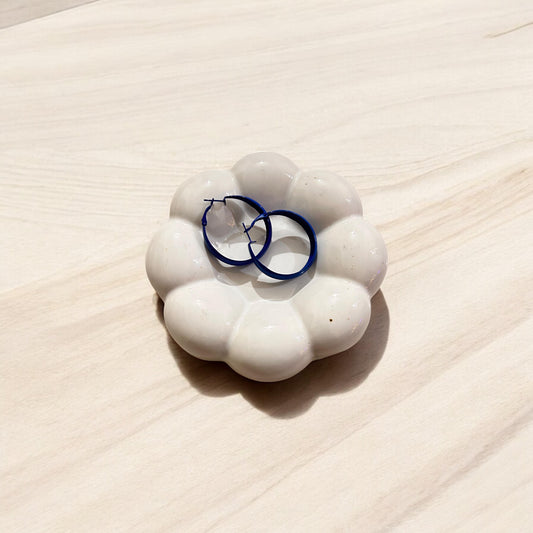 Midnight Blue Hoop Earrings