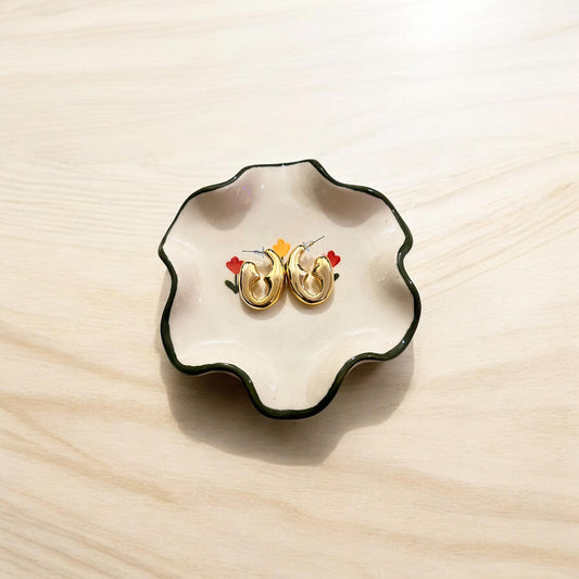 Golden Loop Statement Earrings