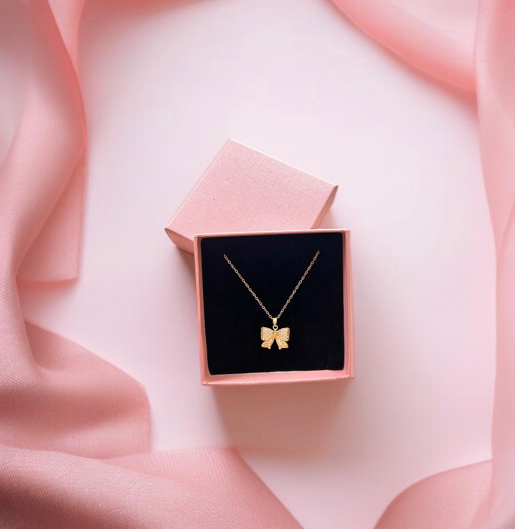 Golden Bow Charm Pendant