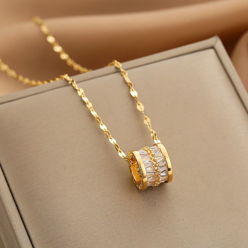 Luxe Cylinder Pendant Necklace