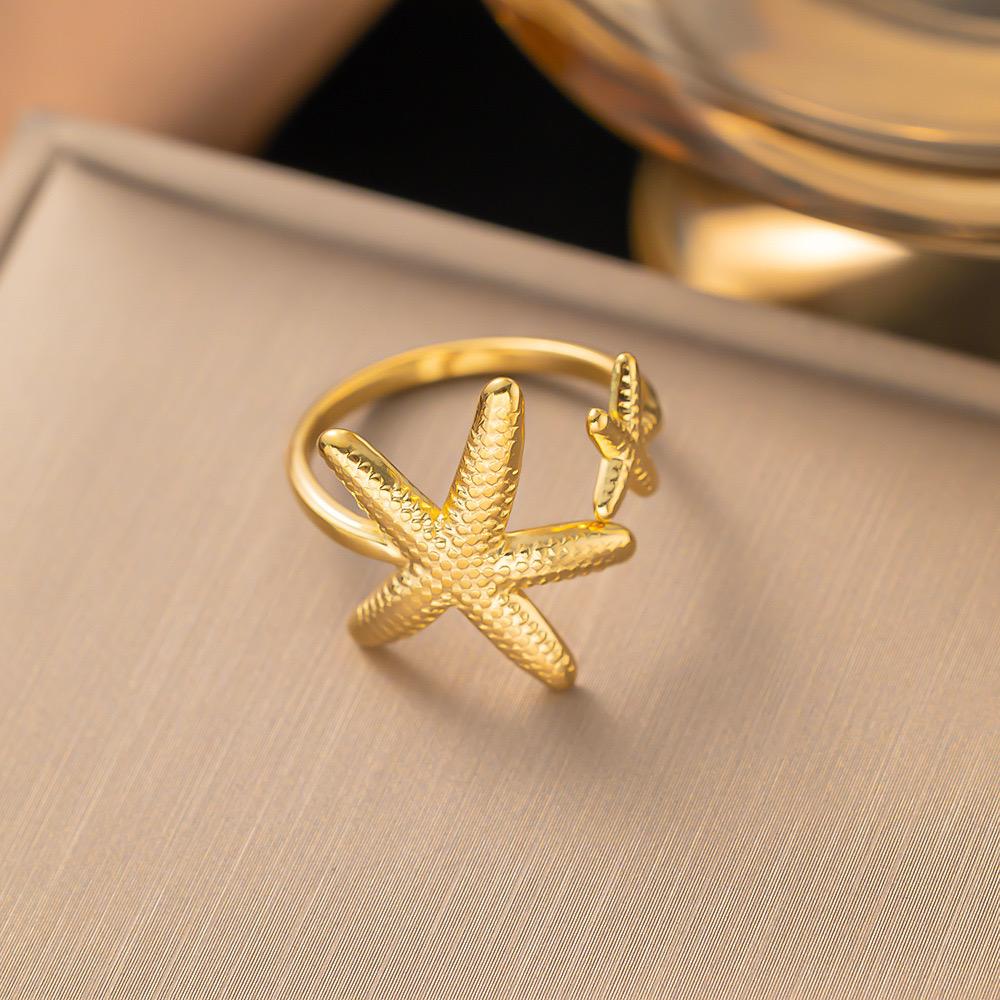 Starfish Charm Ring