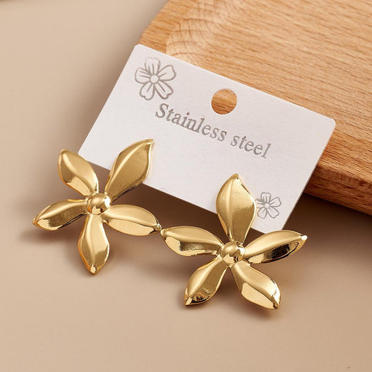Golden Petal Bloom Earrings