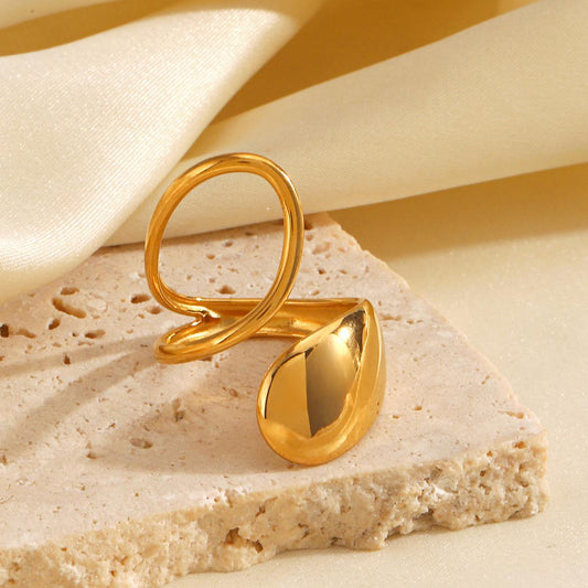 Golden Droplet Ring